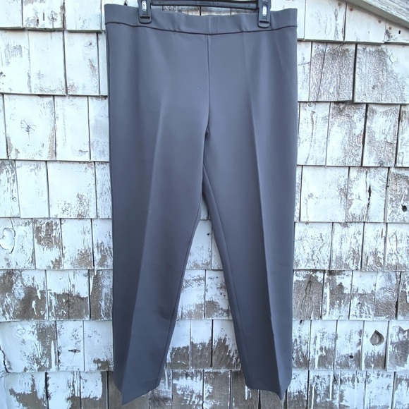 Susan Graver Petite Stretch Pull On Grey Pants - Picture 2 of 6